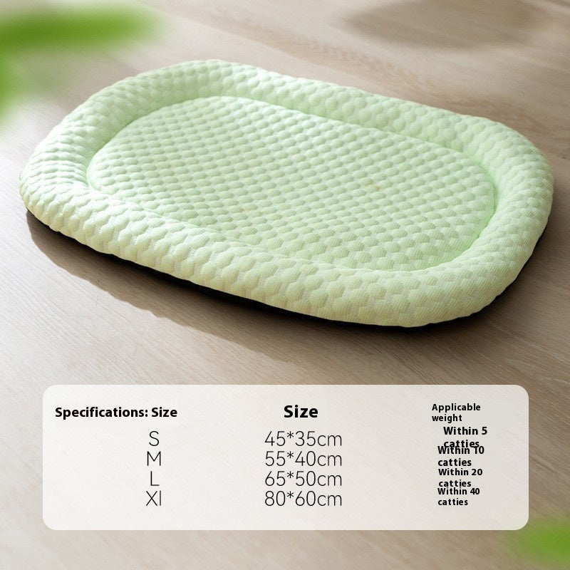 Breathable Rattan Pet Cooling Nest | Summer Ice Silk Cat & Dog Mat