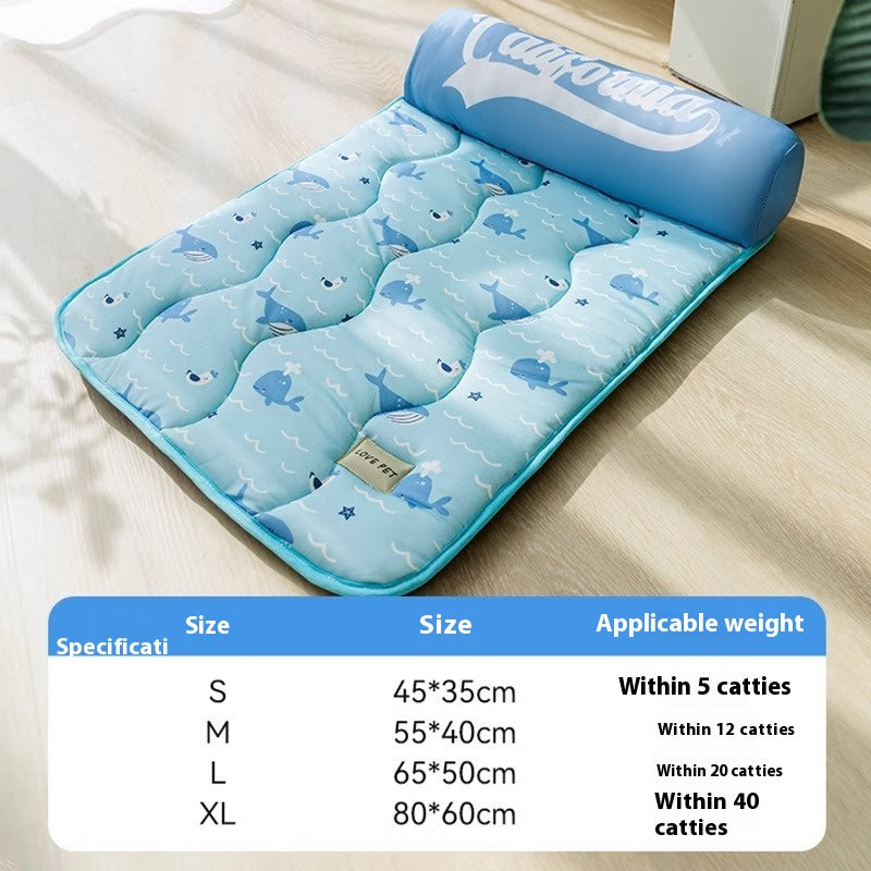 Breathable Rattan Pet Cooling Nest | Summer Ice Silk Cat & Dog Mat