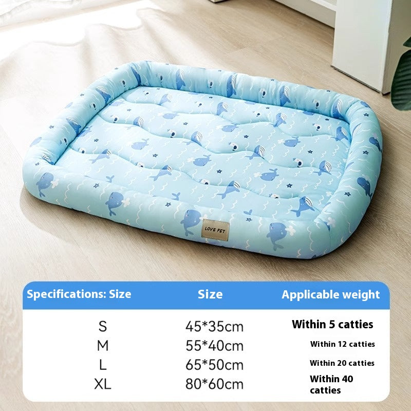 Breathable Rattan Pet Cooling Nest | Summer Ice Silk Cat & Dog Mat