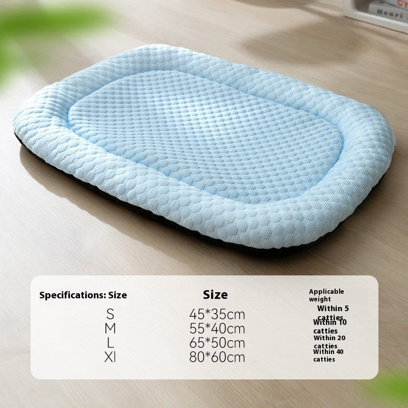 Breathable Rattan Pet Cooling Nest | Summer Ice Silk Cat & Dog Mat