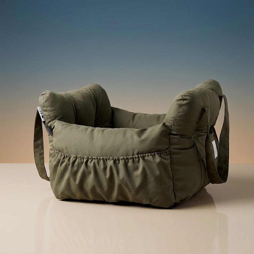 Multifunctional Pet Car Booster Seat | 2-in-1 Travel Bed & Dog Safety Console