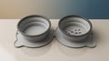 Portable Silicone Double Dog Bowl | Foldable Non-Slip Travel Pet Feeder