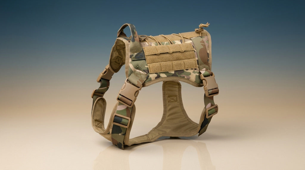 Premium Camouflage Tactical Dog Vest | Outdoor Training & Field Harness