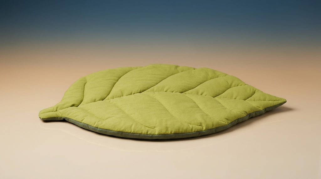 Premium Leaf-Shaped Pet Mat | Reversible Cotton Lounge Bed & Couch Throw