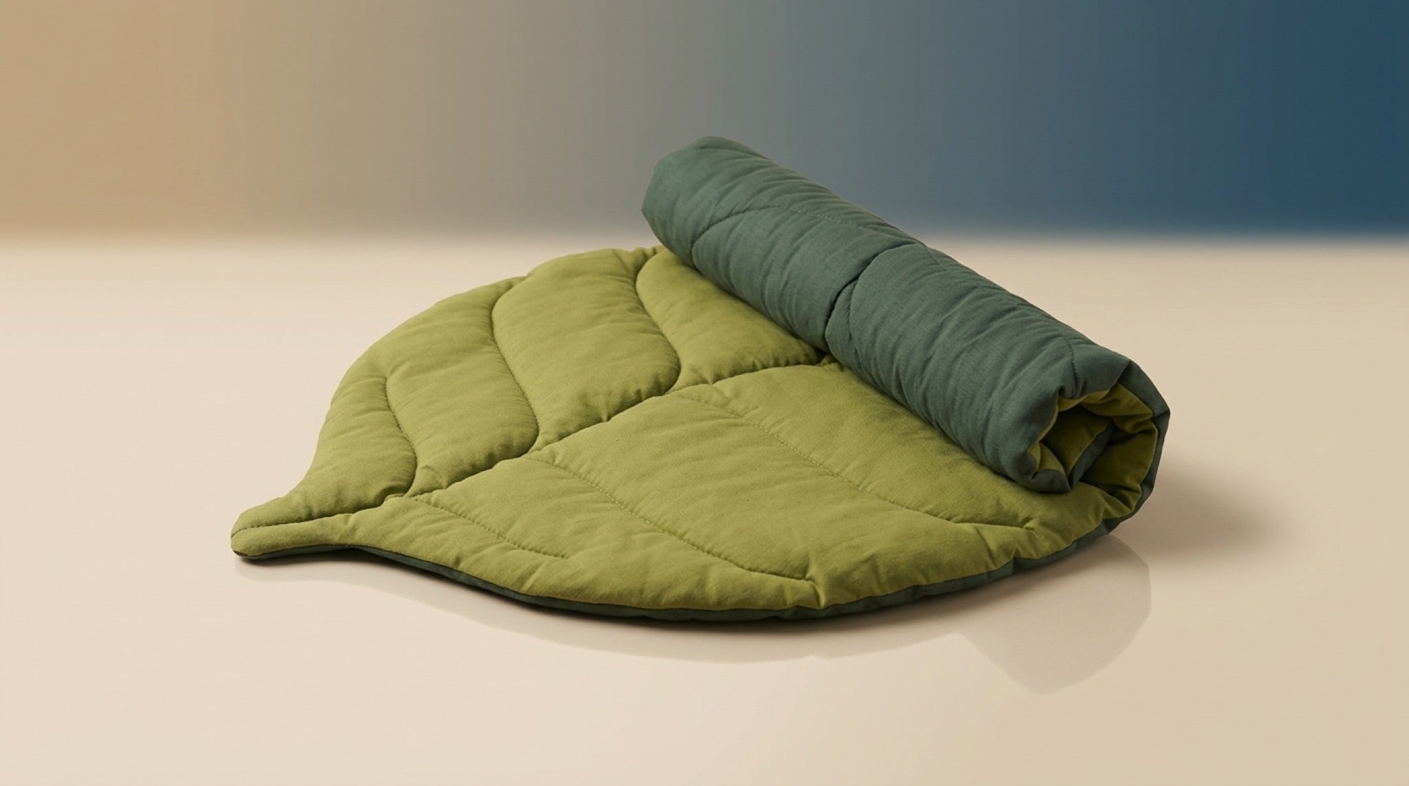 Premium Leaf-Shaped Pet Mat | Reversible Cotton Lounge Bed & Couch Throw