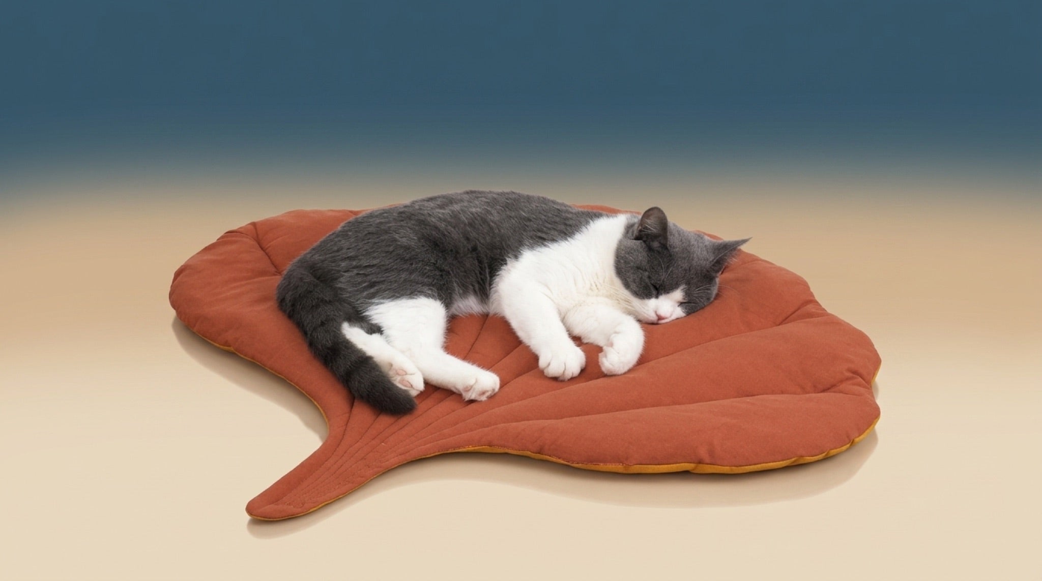 Premium Leaf-Shaped Pet Mat | Reversible Cotton Lounge Bed & Couch Throw