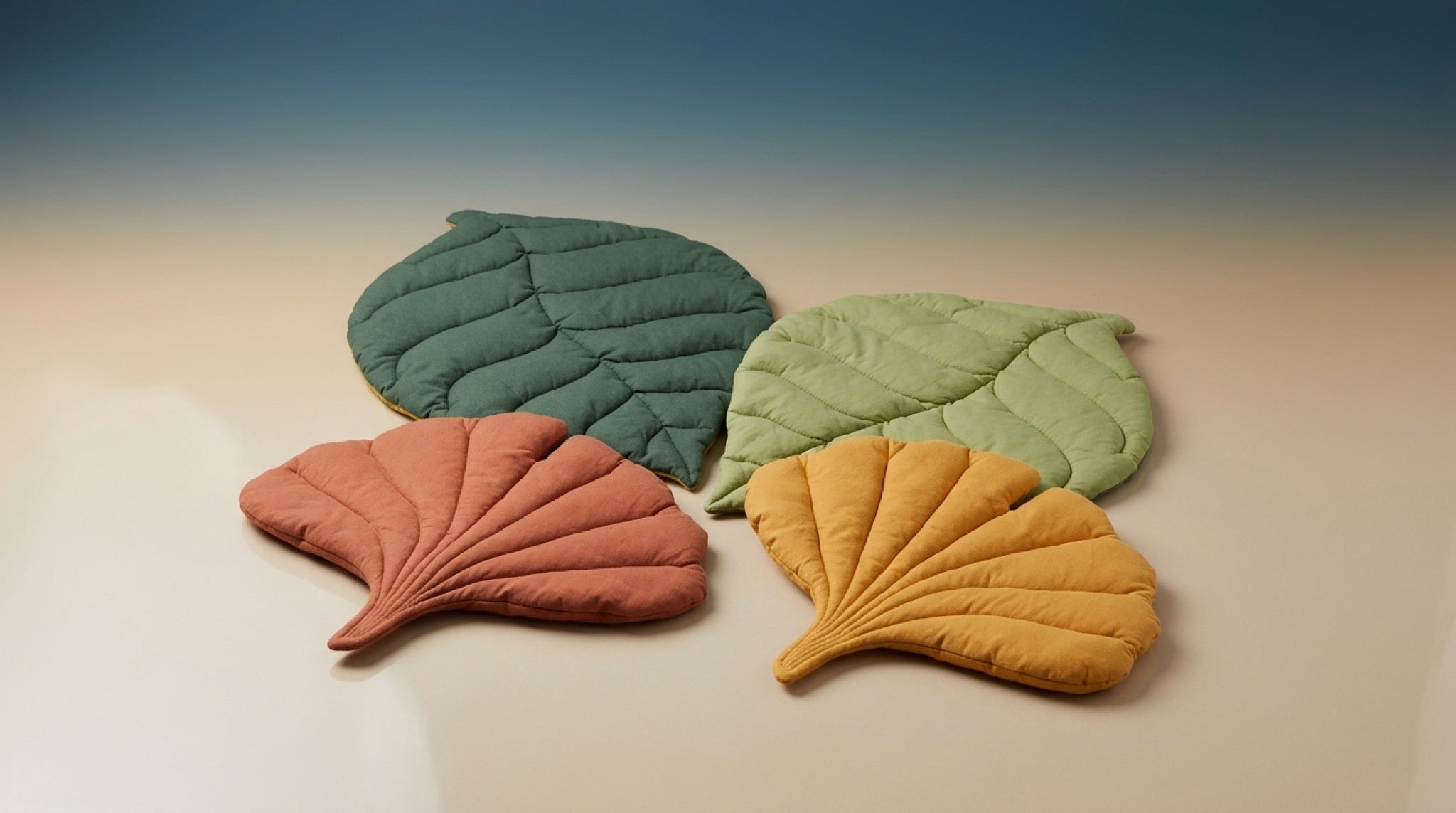 Premium Leaf-Shaped Pet Mat | Reversible Cotton Lounge Bed & Couch Throw