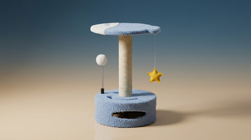 Premium Sisal Cat Scratching Post | Compact Climbing Frame & Lounge